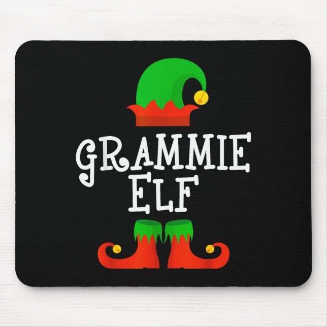Family I'm The Grammie Elf Christmas Matching Paja Mouse Pad (Front)