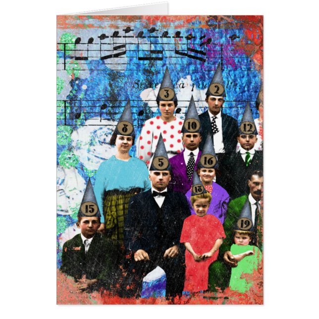 Family in Party Hats Digital Art (Front)