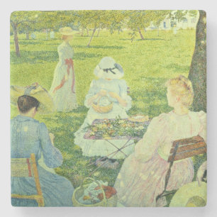 Family in the Orchard, 1890 Stone Coaster