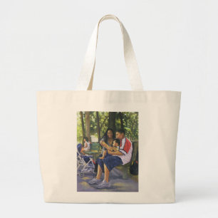 Family in the Park 1999 Large Tote Bag