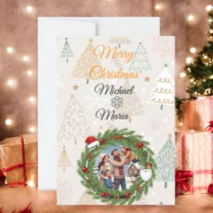 Family in the Snow Christmas Invitation – Holiday