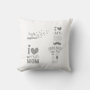 Family Inspired Text Quotes Design Cushion