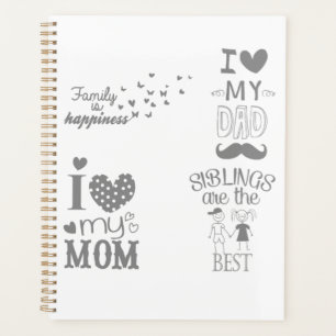 Family Inspired Text Quotes Design Planner