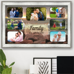 Family is a Gift Photo Collage 0893 Art Print