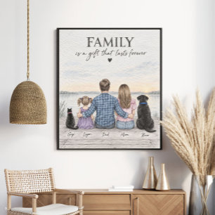 Family Is a Gift That Lasts Forever Personalised Poster
