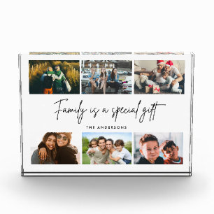 Family is a Special Gift Quote Photo Collage Block