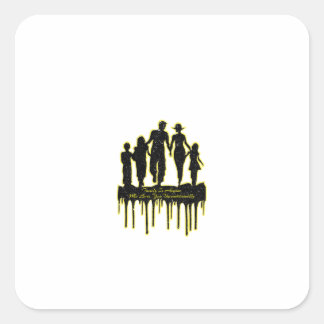 Family Is Anyone Who Loves You Unconditionally Key Square Sticker