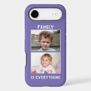 Family is everything 2 photos of your kids purple