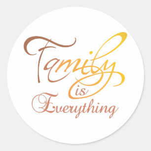Family Is Everything Classic Round Sticker