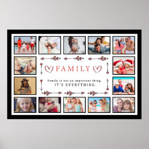 Family is Everything Custom Collage  Template Acry Poster