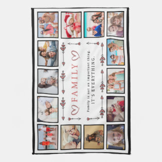 Family is Everything Custom Collage Template Tea Towel