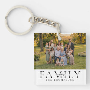 Family Is Everything Personalised Name Photo Gift Key Ring