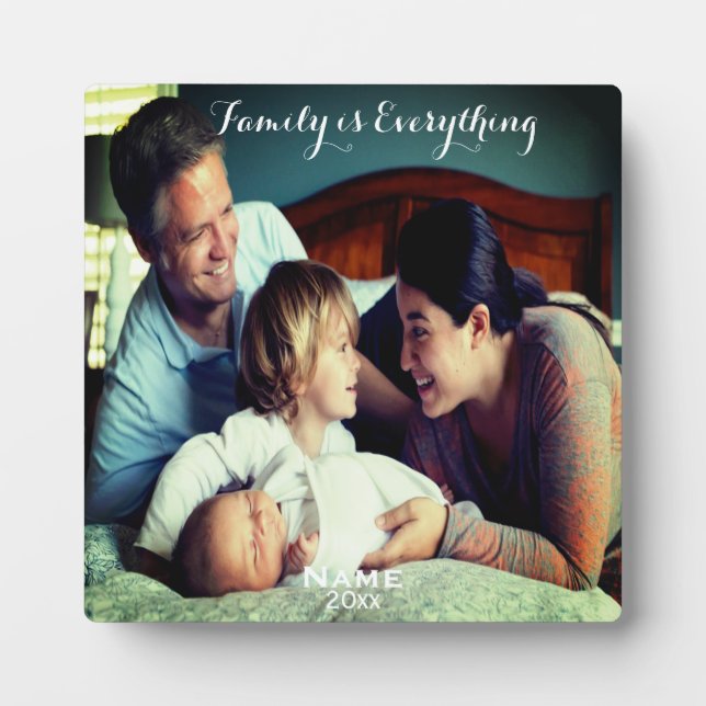 Family is Everything Personalised Tabletop Plaque (Front)
