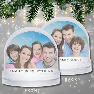 Family is Everything Quote Family Name 2 Photo   Snowglobe