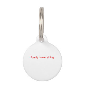 Family Is Everything Throw Pillow Pet Tag