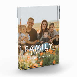 Family Is Forever Calligraphy Photo Block