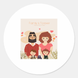 family is forever international day of families classic round sticker