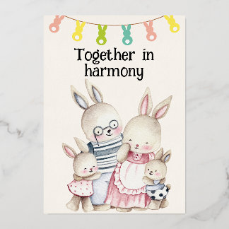 Family is Harmony Bunny Family Nursery Room Poster
