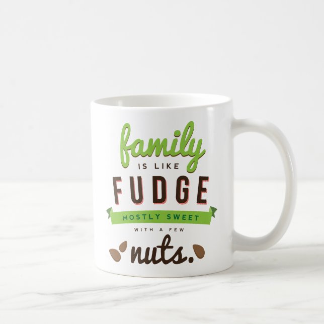 Family Is Like Fudge Funny Quote Coffee Mug (Right)