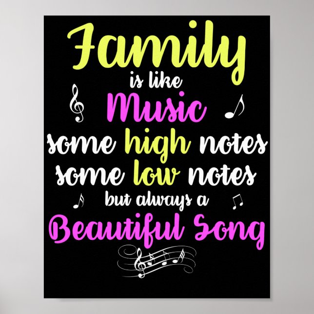 Family Is Like Music Some High Notes Somes Low Poster (Front)