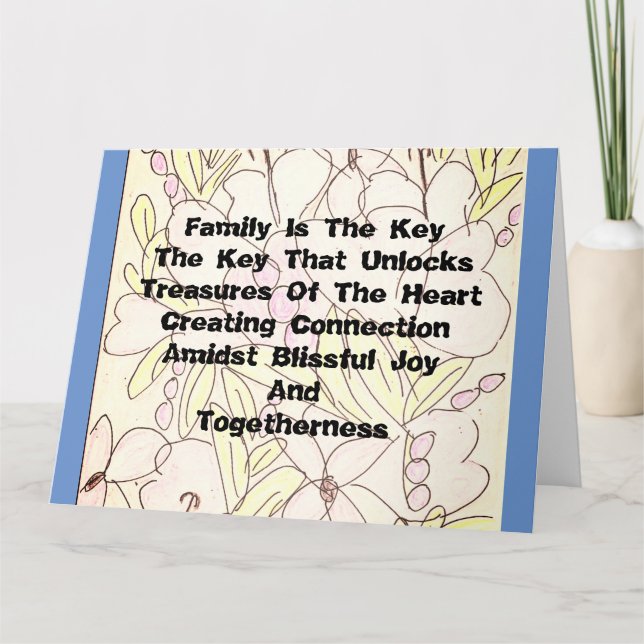 Family Is The Key  Card (Front)