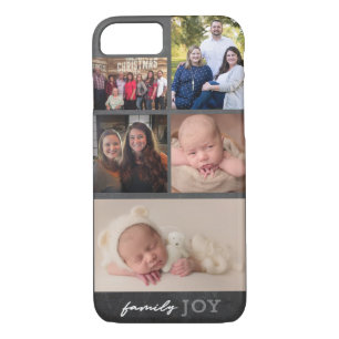 Family Joy 5 Photo Collage Modern iPhone 8/7 Case