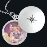 Family Keepsake Custom Photo Silver Sterling Silver Necklace<br><div class="desc">Family keepsake silver locket necklace. Add any photo,  name,  date,  and message for a special gift or occasion. Visit my shop for the entire jewellery and necklace design collection.</div>