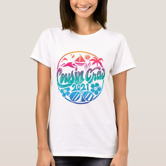 Family Kids Cousin Crew Summer Vacation Beach T-Shirt (Front)