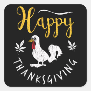 Family Kids Matching Happy Thanksgiving Pajama Square Sticker