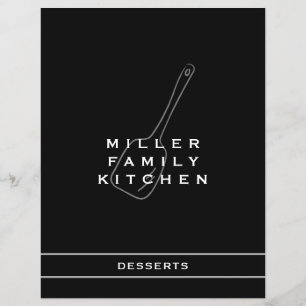 Family Kitchen Dessert Divider   Black & White