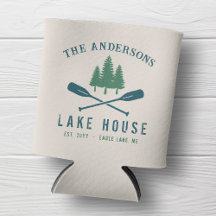 Family Lake House Modern Rustic Boat Oar Pine Tree