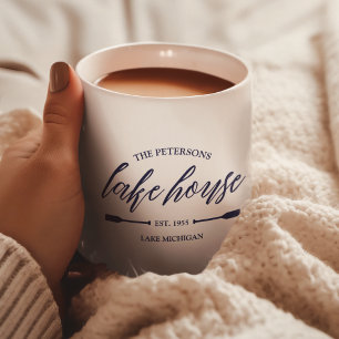 Family Lake House Rental Nautical Custom Decor Coffee Mug