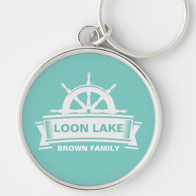 Family Lake House Vacation Key Ring (Front)