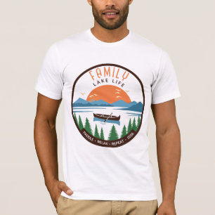Family Lake Life Canoe Vacation T-Shirt