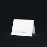 Family Last Name Wedding Light Baby Blue Script  Note Card<br><div class="desc">Chic Family Name Wedding Couple Light Baby Blue Lavender Pastel Script Note Card</div>