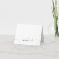 Family Last Name Wedding Light Silver Grey Script 