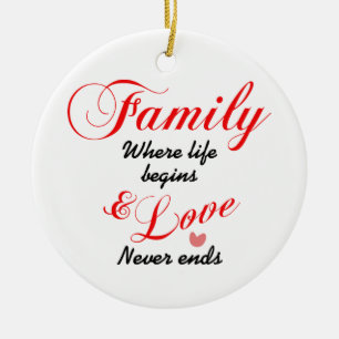 Family Life and Love Ceramic Ornament