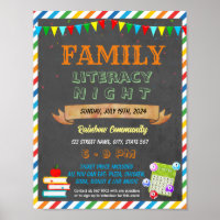 Family Literacy Bingo Night event template