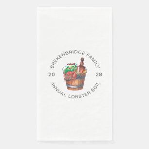 Family Lobster Boil Annual Summer Party Napkin