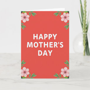 Family Love Bright Red Card
