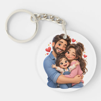 Family Love – Cute 3D Cartoonkeychains Key Ring
