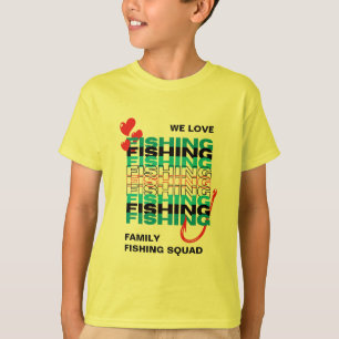 Family LOVE FISHING Team Squad Kids T-Shirt