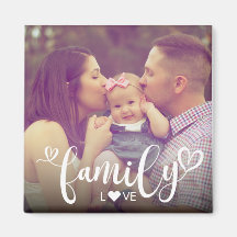 Family Love Heart Script Photo