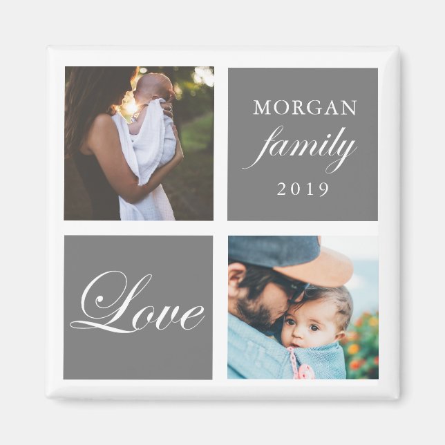 Family Love | Personalised Photo Magnet (Front)
