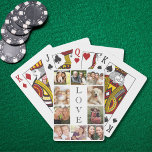 Family Love Photo Collage Playing Cards<br><div class="desc">Photo collage playing cards to celebrate your family. Personalise with ten photos. "LOVE" is written down the middle in elegant typography.</div>