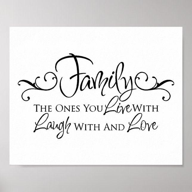 Family & Love Quote Poster (Front)