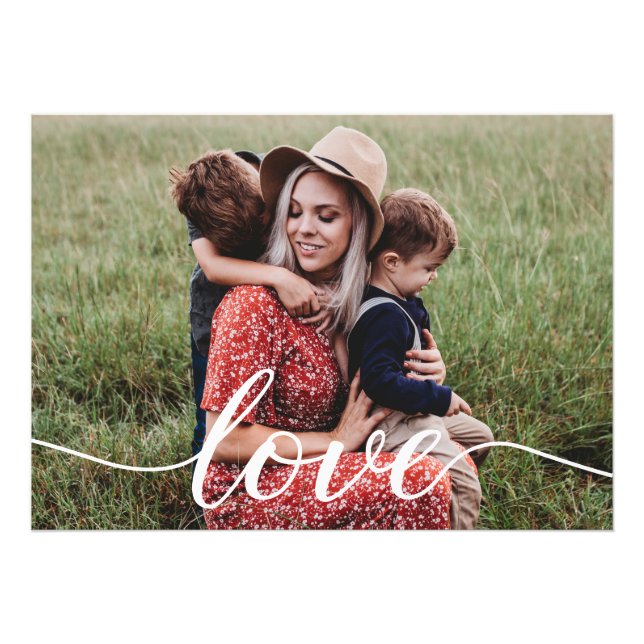 Family Love Script Personalised Photo (Front)
