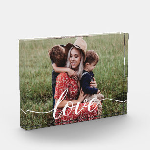 Family Love Script Personalised Photo Block