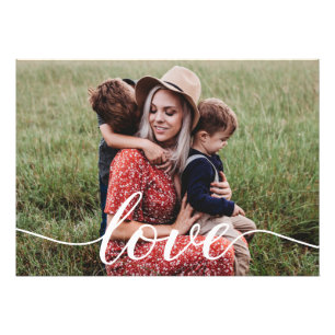 Family Love Script Personalised Photo Print