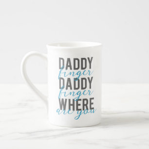 Family Lyric Song Funny Daddy Finger Where Are You Bone China Mug